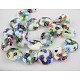 Handmade Millefiori Glass Beads Strands UK-LK139-2