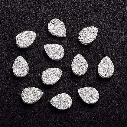 Druzy Resin Cabochons UK-CRES-S043-14x10mm-5-1