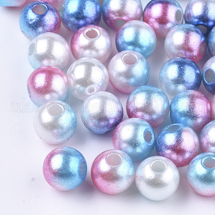 Acrylic Imitation Pearl Beads UK-MACR-N001-01A-1