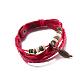 Casual Unisex Zinc Alloy Leaf and Leather Multi-strand Bracelets UK-BJEW-BB15595-A-4