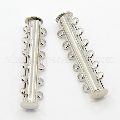 6-strands Brass Magnetic Slide Lock Clasps UK-KK-Q270-1-K-1