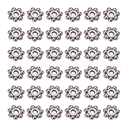 Tibetan Style Alloy Daisy Spacer Beads UK-X-LF1022Y-NF-1