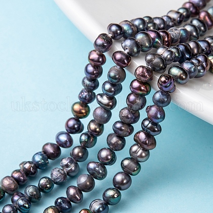 Natural Cultured Freshwater Pearl Beads Pearl Beads Strands UK-PEAR-R012-04-1