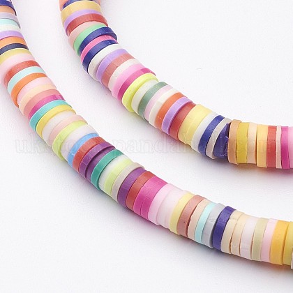 Eco-Friendly Handmade Polymer Clay Beads UK-CLAY-R067-5.0mm-M1-1