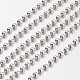 Silver Iron Ball Bead Chains UK-X-CHB003Y-S-1