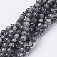 Natural Larvikite/Black Labradorite Beads Strands UK-X-GSR6mmC128-1