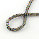 Electroplate Non-magnetic Synthetic Hematite Beads Strands UK-G-S203-25D-K-2