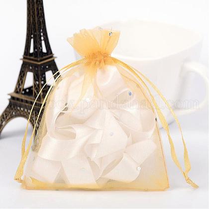 Rectangle Organza Bags with Glitter Sequins UK-OP-UK0004-10x12-07-1