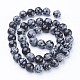 Natural Snowflake Obsidian Beads Strands UK-GSR009-3