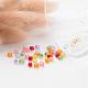 Mixed Color Transparent Acrylic Faceted Round Beads UK-X-DB4MMM-3