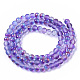 Frosted Spray Painted Glass Beads Strands UK-GLAA-N035-03A-C03-2