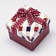 Square with Checkered Pattern Cardboard Ring Boxes UK-CBOX-M001-31-K-2