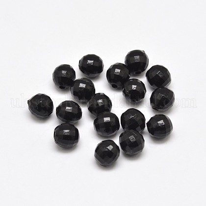 Faceted Round Acrylic Beads UK-MACR-D287-10mm-K-1