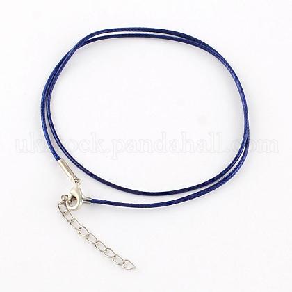 Waxed Cotton Cord Necklace Making UK-MAK-S032-1.5mm-123-1