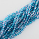 Spray Painted Crackle Glass Beads Strands UK-CCG-Q001-10mm-19-K-1