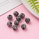 Pave Disco Ball Beads UK-RB-A140-8mm-5-6