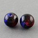 Spray Painted Crackle Glass Beads Strands UK-CCG-Q002-10mm-12-K-1