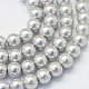 Baking Painted Pearlized Glass Pearl Round Bead Strands UK-HY-Q003-6mm-62-1