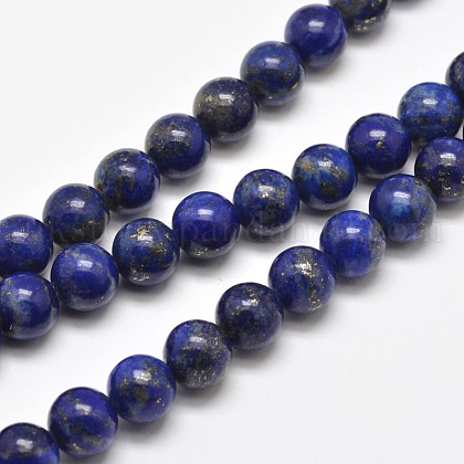Natural Lapis Lazuli Round Bead Strands UK-X-G-E262-01-10mm-1