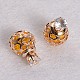 Golden Plated Alloy Ball Ear studs UK-EJEW-L118-01G-K-1