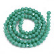 Opaque Solid Color Glass Beads Strands UK-GLAA-Q080-4mm-B08-2