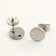 304 Stainless Steel Stud Earring Findings UK-STAS-R063-35-K-1