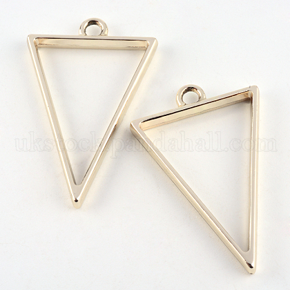 Rack Plating Alloy Triangle Open Back Bezel Pendants UK-X-PALLOY-S047-09E-FF-1