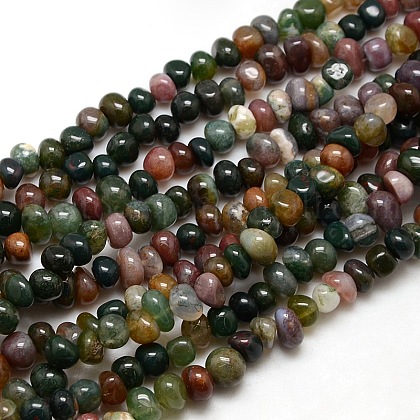 Natural Indian Agate Beads Strands UK-G-P029-03-K-1