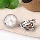 Natural Mixed Stone Dome/Half Round Clip-on Earrings UK-EJEW-J090-M-2