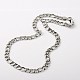 304 Stainless Steel Figaro Chain Necklaces UK-NJEW-H411-4-K-1