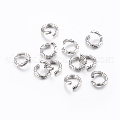 304 Stainless Steel Open Jump Rings UK-STAS-H437-3x0.4mm-1