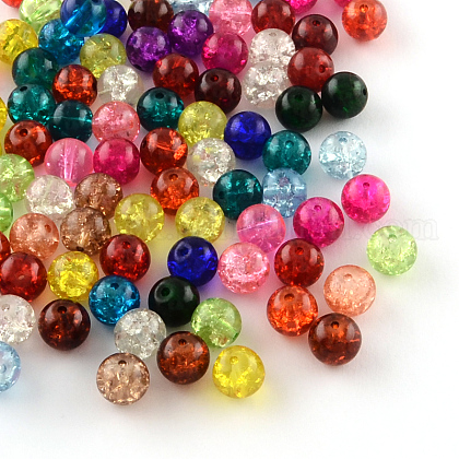 Transparent Crackle Glass Beads UK-CCG-MSMC0002-03-M-1