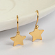 Star 304 Stainless Steel Dangle Earrings UK-EJEW-O040-03G-K-1