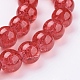 Spray Painted Crackle Glass Beads Strands UK-CCG-Q001-10mm-13-K-3