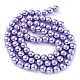 Baking Painted Pearlized Glass Pearl Round Bead Strands UK-HY-Q330-8mm-27-5