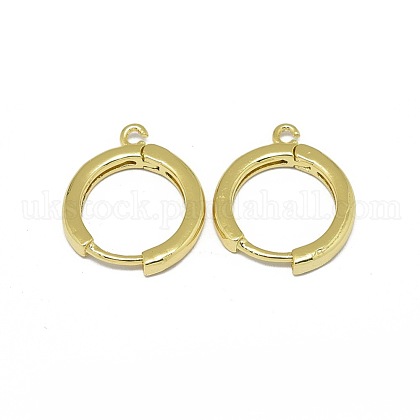 Brass Huggie Hoop Earring Findings UK-PALLOY-F249-19G-1