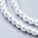 White Glass Pearl Round Loose Beads For Jewelry Necklace Craft Making UK-X-HY-6D-B01-3