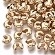Brass Crimp Beads Covers UK-KK-S354-214B-NF-2