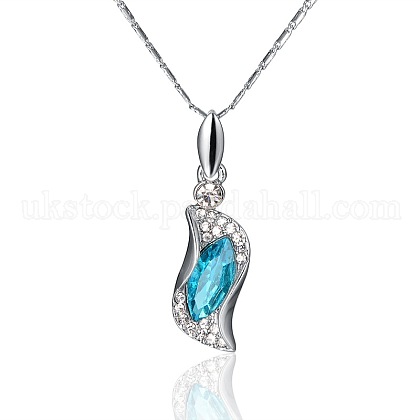 Sparkling Alloy Rhinestone Necklaces UK-NJEW-JL016-03-1