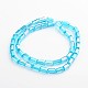 AB Color Plated Faceted Cuboid Electroplate Glass Beads Strands UK-EGLA-F111-A07-K-2