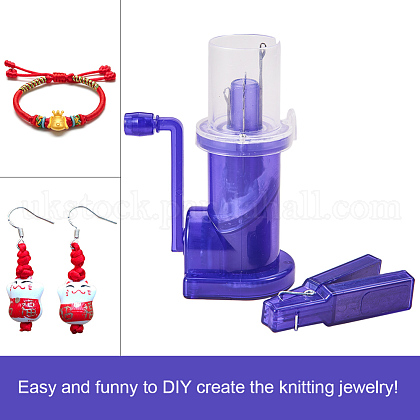 Creative Hand-operated Embellish-Knit Knitting Machine UK-TOOL-WH0042-01-1