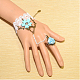 Retro Cloth Lace Gothic Alloy Flower Resin Bracelets Connected Resin Flower Rings UK-BJEW-JL041-10-K-3