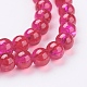 Spray Painted Crackle Glass Beads Strands UK-CCG-Q002-6mm-08-3