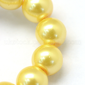 Baking Painted Pearlized Glass Pearl Round Bead Strands UK-HY-Q003-6mm-67
