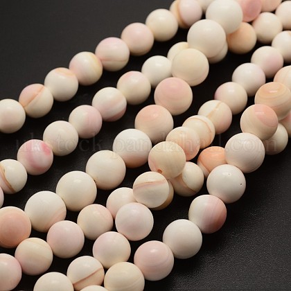 Giant Clam Shell Beads Strands UK-GSHE-N001-10-10mm-K-1