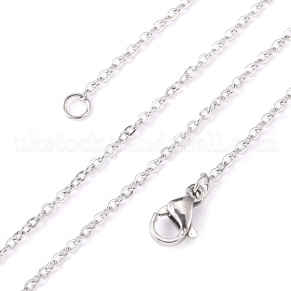 304 Stainless Steel Cable Chain Necklaces UK-STAS-O053-07P-1