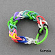 Fluorescent Neon Color Rubber Loom Bands Refills with Accessories UK-DIY-R006-06-K-3