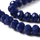 1 Strand Solid Blue Color Crystal Glass Rondelle Beads Strands UK-X-EGLA-F046A-04-1