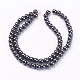 Non-Magnetic Synthetic Hematite Beads Strands UK-G-H1624-6mm-2-2