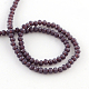 Faceted Solid Color Glass Rondelle Bead Strands UK-GLAA-Q044-6mm-07-2
